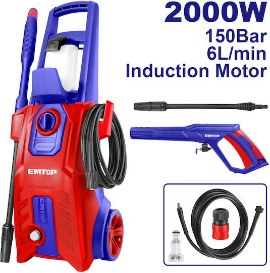 Emtop Πλυστικό Ρεύματος 2000W με Πίεση 151bar