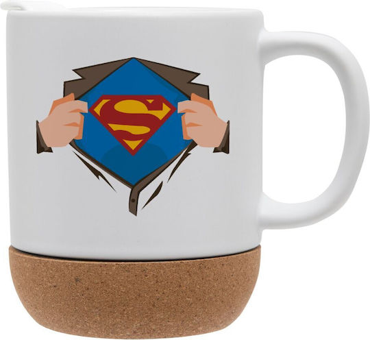 Koupakoupa Superman Hands Mug Ceramic with Lid Red 330ml