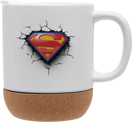 Koupakoupa Superman Cracked Κούπα Κεραμική με Καπάκι Κόκκινη 330ml