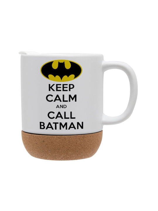 Koupakoupa Keep Calm & Call Batman Κούπα Κεραμική με Καπάκι 330ml