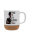 Koupakoupa My Happy Face Becher Keramik mit Deckel 330ml