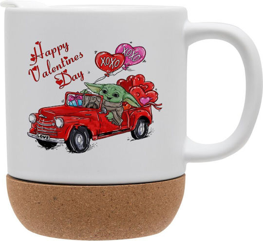 Koupakoupa Happy Valentines Day Κούπα Κεραμική με Καπάκι 330ml