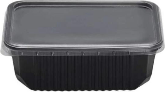 THalassinos Disposable Plastic Tableware for Hot / Microwave Safe 750ml Black 50pcs