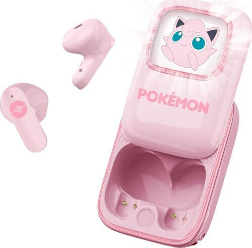 OTL Jiggly Puff Slide In-ear Bluetooth Handsfree Ακουστικά με Θήκη Φόρτισης Ροζ