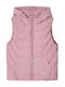 Kids' Casual Jacket Sleeveless with Hood Pink