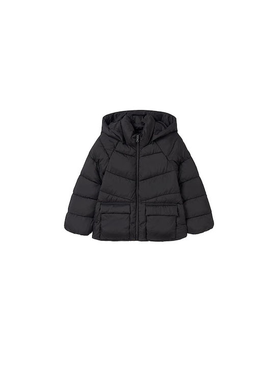 Mayoral Kids Casual Jacket with Hood Black