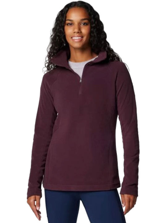 Columbia Women's Athletic Fleece Blouse with Zipper Marionberry