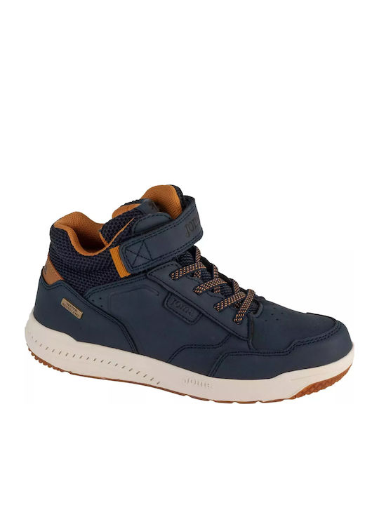 J.torcon Jr Kids Sneakers High with Hoop & Loop Closure Navy Blue