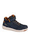 J.torcon Jr Kids Sneakers High with Hoop & Loop Closure Navy Blue