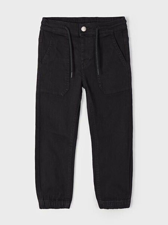 Mayoral Kids Denim Trousers Black