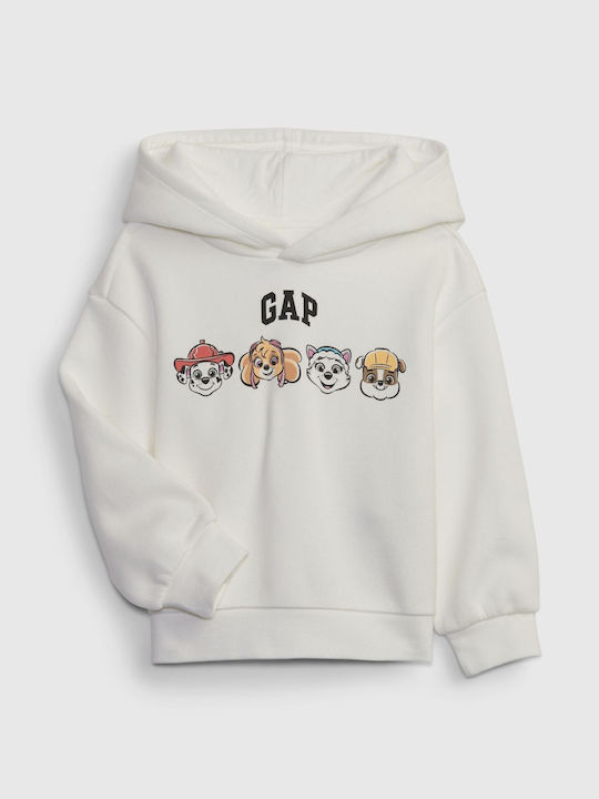 Kinder-Sweatshirt mit Kapuze und Taschen Off White