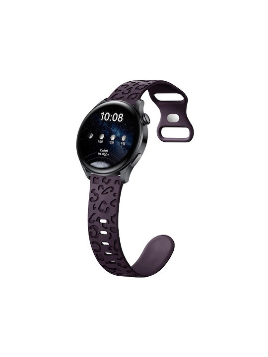 Λουράκι Σιλικόνης Concave Leopard Print Butterfly Amazfit Gts 4 43mm Gts 4 Mini Crimson Cherry