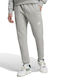 Adidas Men's Fleece Sweatpants with Rubber Grey