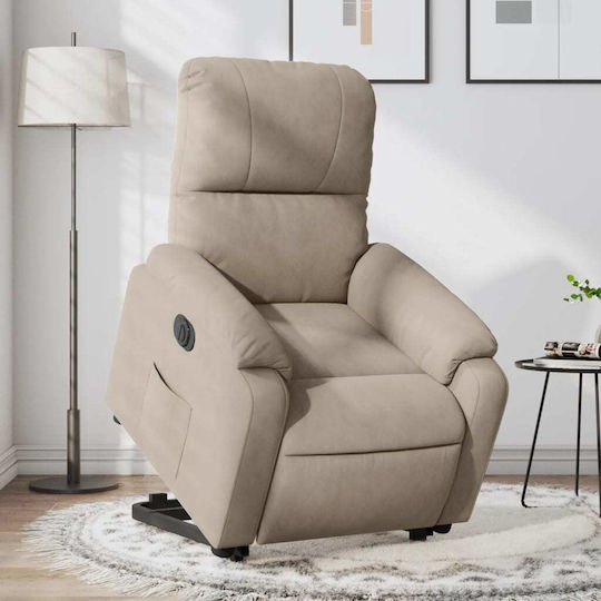 Relax Armchair with Footstool Taupe 75x89.5x103.5cm