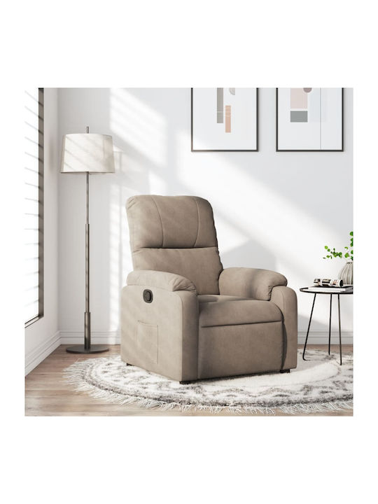 Relaxsessel mit Fußhocker Taupe 75x89.5x103.5cm