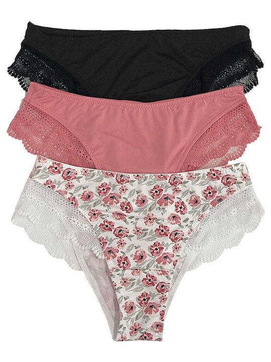 Damen Slip 3Pack mit Spitze