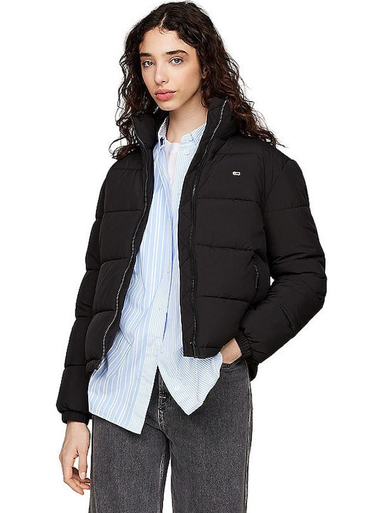 Tommy Hilfiger Κοντό Γυναικείο Puffer Μπουφάν γ...