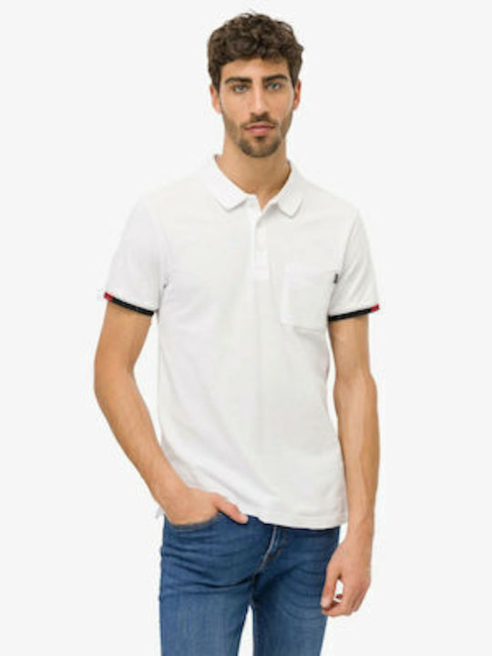 Tiffosi Men's Short Sleeve Blouse Polo White