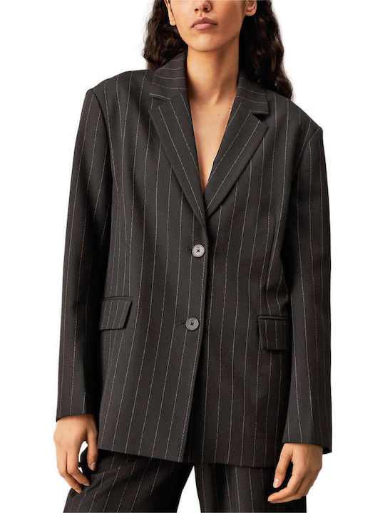 Calvin Klein Damen Krepp Blazer Black