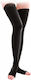Adco Socks Thigh High Graduated Compression with Silicone & Open Toes 20-30 mmHg Black