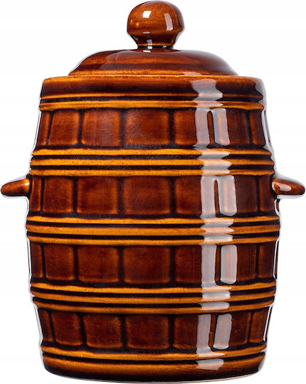Kadax Vază Utilizare Generală Cu Capac Ceramică Maro 3200ml
