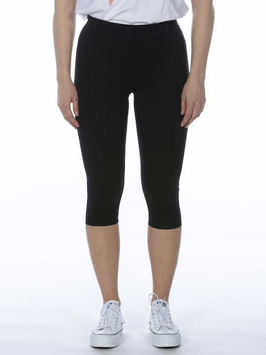 Frauen Capri Leggings Hochgeschnitten Black
