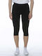 Frauen Capri Leggings Hochgeschnitten Black