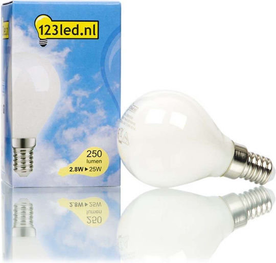 123led Λάμπα LED 2.8W για Ντουί E14 Θερμό Λευκό 250lm Dimmable