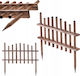 Kadax Wooden Garden Border in Brown Color 35x60cm