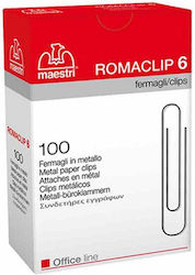 Romeo Maestri No 6 Capse de hârtie 57mm Argintiu 100buc