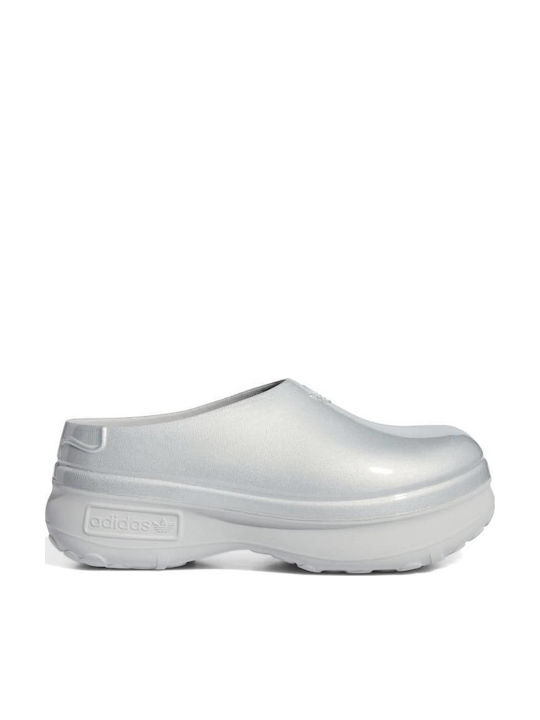 adidas Femei Sabot Argintii