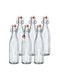 Kadax Flasche Wasser Glas mit Korken Transparent 1000ml 6 Stück