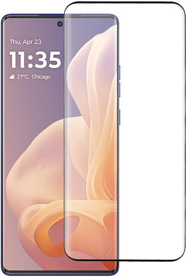 Vollflächig gehärtetes Glas Schwarz (Moto G85)