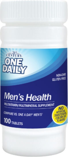 21st Century One Daily Men's Health Мултивитамин за Енергия, Здравето на костите & Антиоксидантно действие 100 Таблетки
