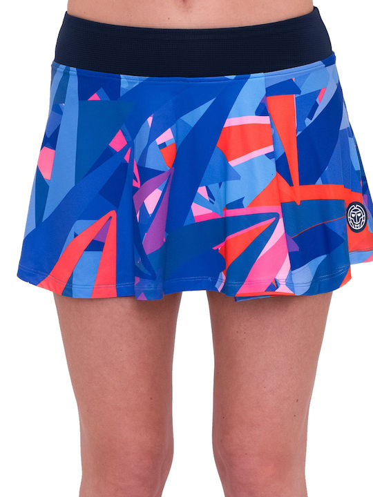 Bidi Badu Spike Bedruckter Wavy Damen Tennisrock Dunkelblau Blau