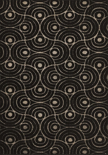 Ν.5510 Teppich Rechteckig Synthetisch,Polyester/Cotton/Leather Schwarz