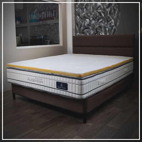 Como Felt & Wadding Producers Chamomile Double Mattress Topper Removable Cover 150x200x4cm