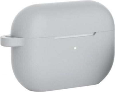 Θήκη Σιλικόνης με Γάντζο σε Γκρι χρώμα για Samsung Galaxy Buds 3 / 3 FE / 3 Pro