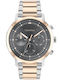 Calvin Klein Gauge Ανδρικό Ρολόι 44mm Χρονογράφος Μπαταρίας με Μεταλλικό Μπρασελέ
