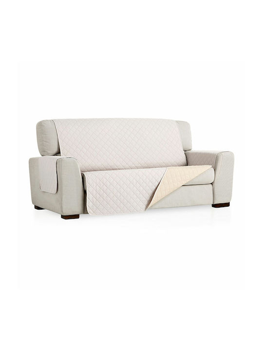 Elastic Cover for Two Seater Sofa Ivory 1pcs