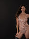 Bodysuit with Open Back Gold