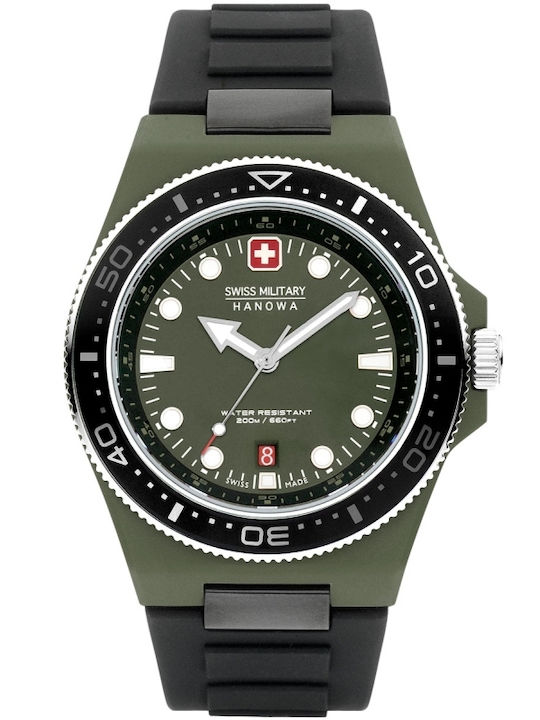 Swiss Alpine Military by Grovana Men's Watch 45mm Battery with Black Rubber Strap