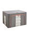 Tesatura Cutie de Depozitare cu Capac Gri 60x42x40cm 1buc