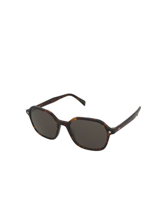 Levi's Unisex Sunglasses with Brown Tartaruga Plastic Frame and Brown Polarized Lens LV5051/S 086/IR/S