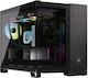Corsair 2500X Gaming Mini Tower Κουτί Υπολογιστή με Πλαϊνό Παράθυρο Black/Obsidian Aluminum