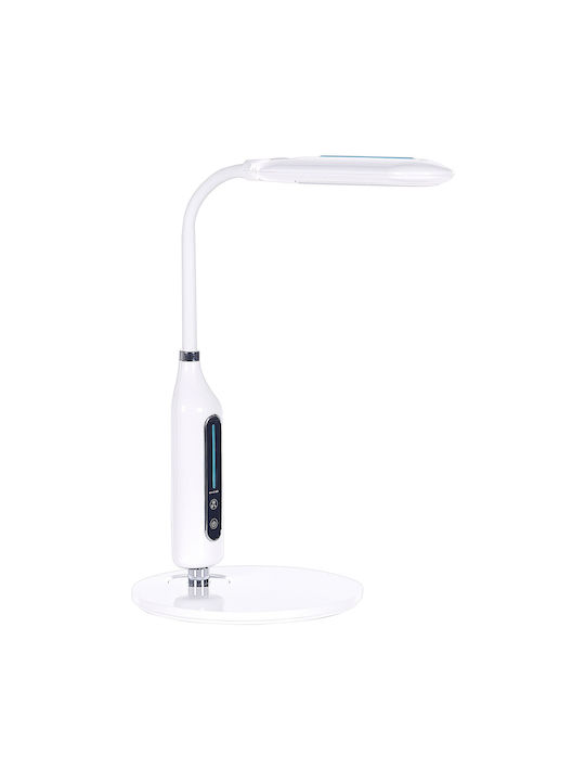 Beliani LED Office Lighting with Flexible Arm in White Color