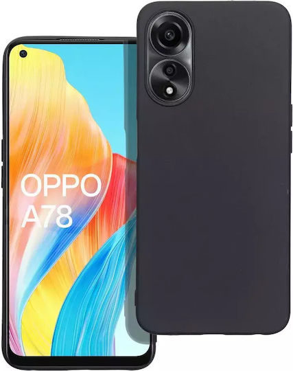 Techwave Matt Back Cover Σιλικόνης Μαύρο (Oppo A78 5G)