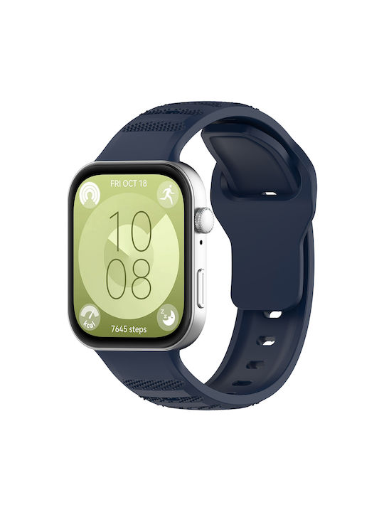 Techsuit Кайшка Силиконова Синя Huawei Watch Fit 3 / 4 / 4 Pro / 5 / 5 Pro