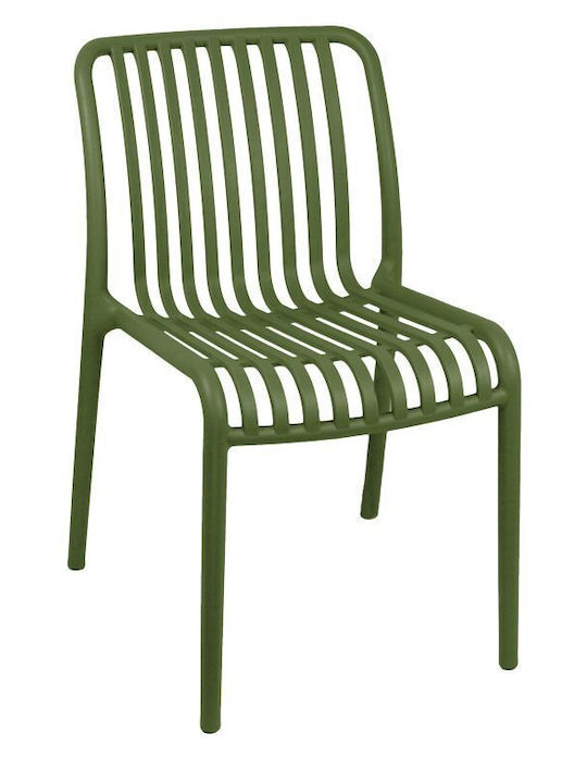 Outdoor-Stuhl Polypropylen Zoi Dark Green Shade 42x58x79εκ.