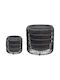 Set 2 Black Rattan Flower Pots Brodiea